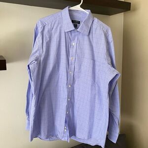 Men’s Button Up Shirt - Club Room Blue Shirt Size 17.5
